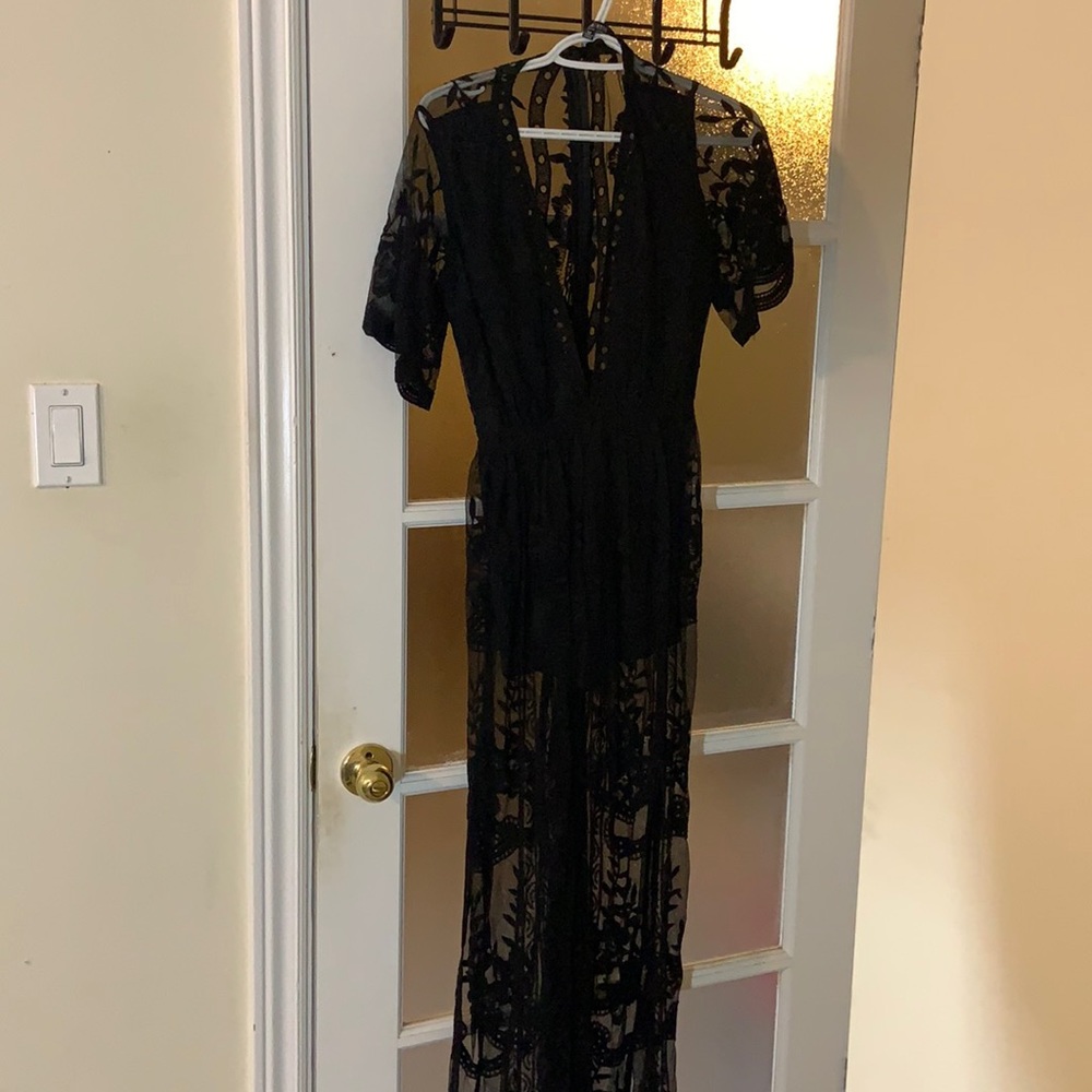 Fashion move transparent long dress